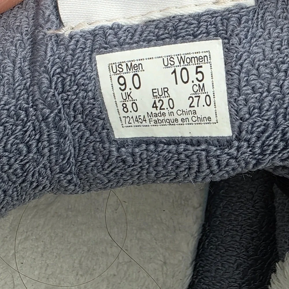 Vans Sk8-Hi MTE Mens Boots 9 Womens 10.5 Gray Sherpa Lined Scotchgard  721424
